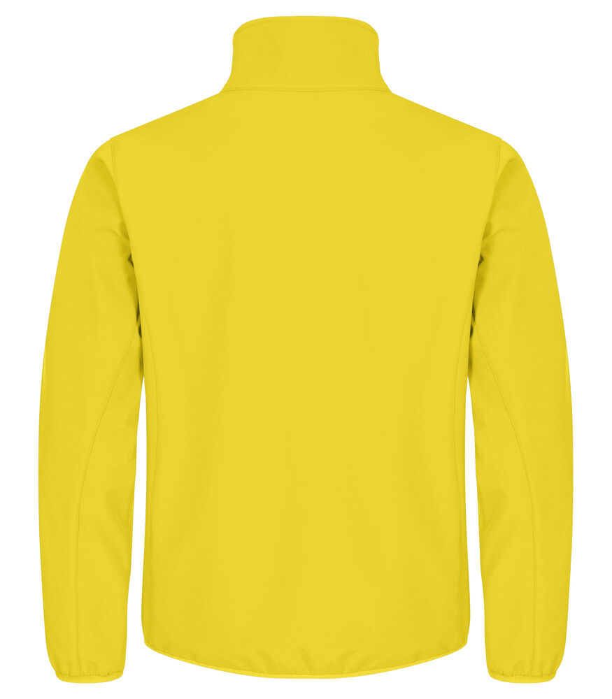 Clique Classic Softshell Jacket Heren lemon achterkant