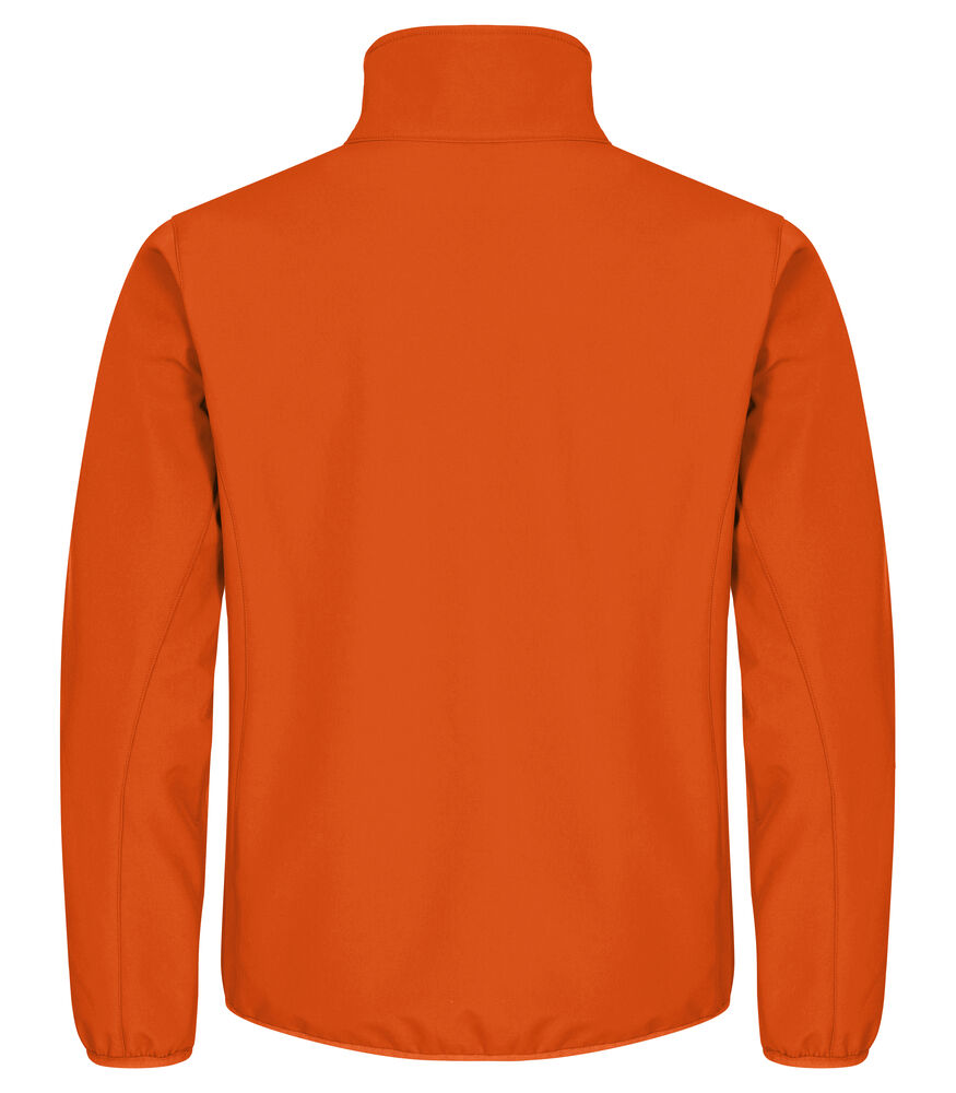 Clique Classic Softshell Jacket Heren diep oranje achterkant