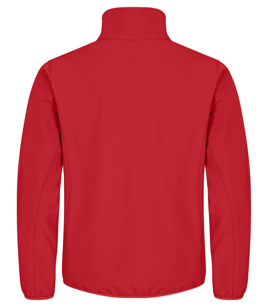 Clique Classic Softshell Jacket Heren rood achterkant