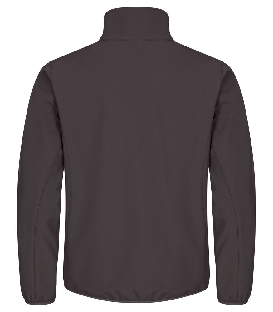 Clique Classic Softshell Jacket Heren donkergrijs achterkant