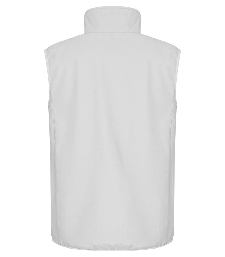 Clique Classic Softshell Vest Heren wit achterkant