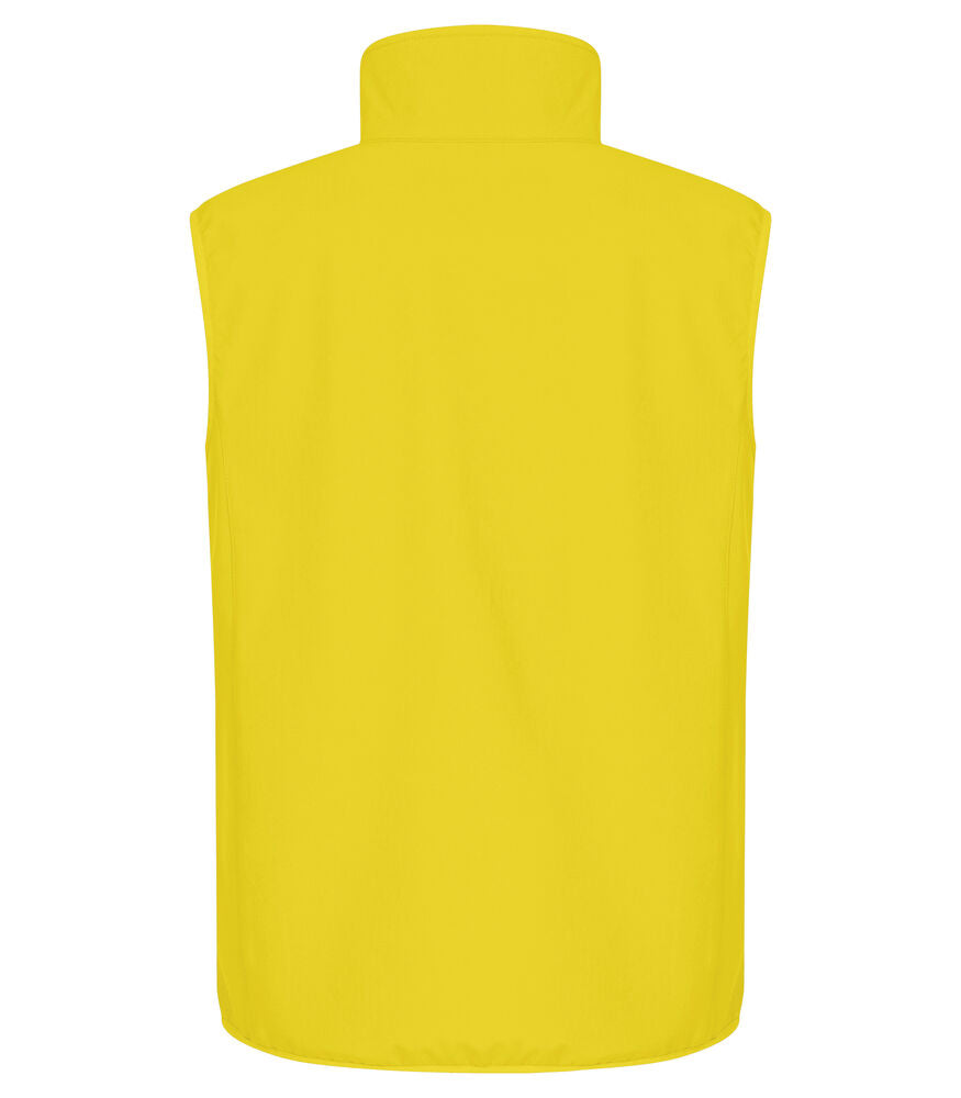 Clique Classic Softshell Vest Heren lemon achterkant