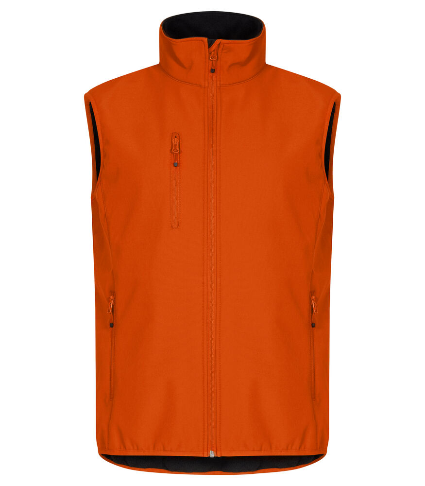 Clique Classic Softshell Vest Heren diep oranje