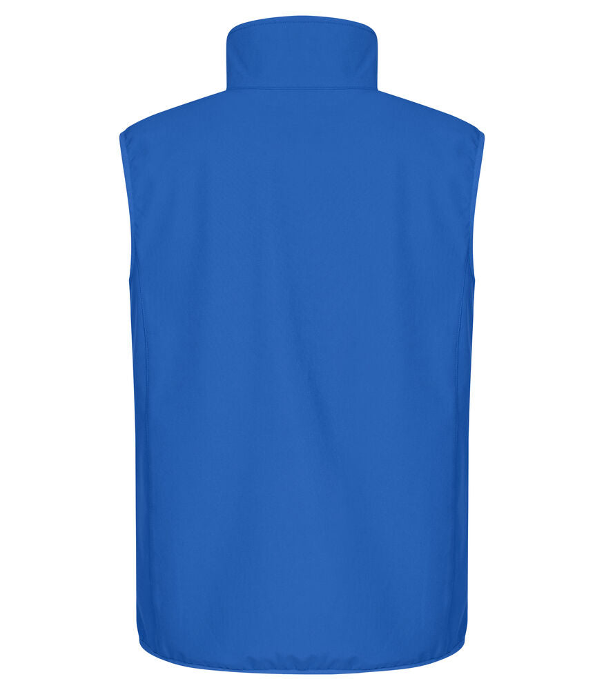 Clique Classic Softshell Vest Heren kobalt achterkant