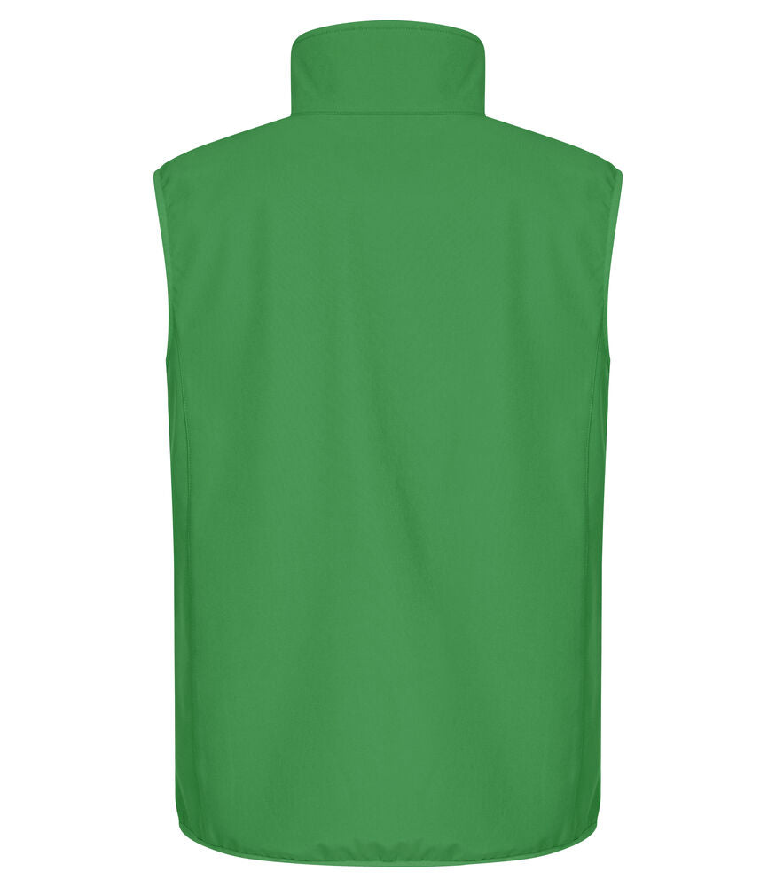 Clique Classic Softshell Vest Heren appelgroen achterkant