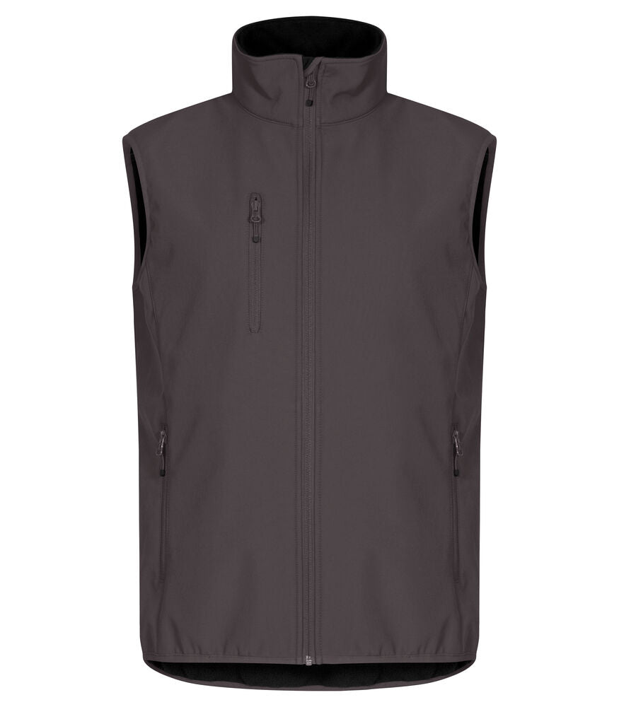 Clique Classic Softshell Vest Heren donkergrijs