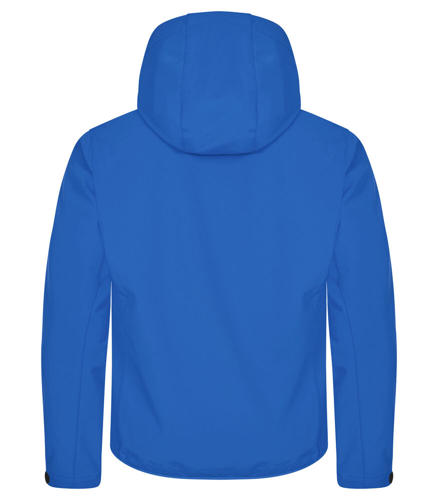 Clique Classic Softshell Hoody Jacket Heren kobalt achterkant