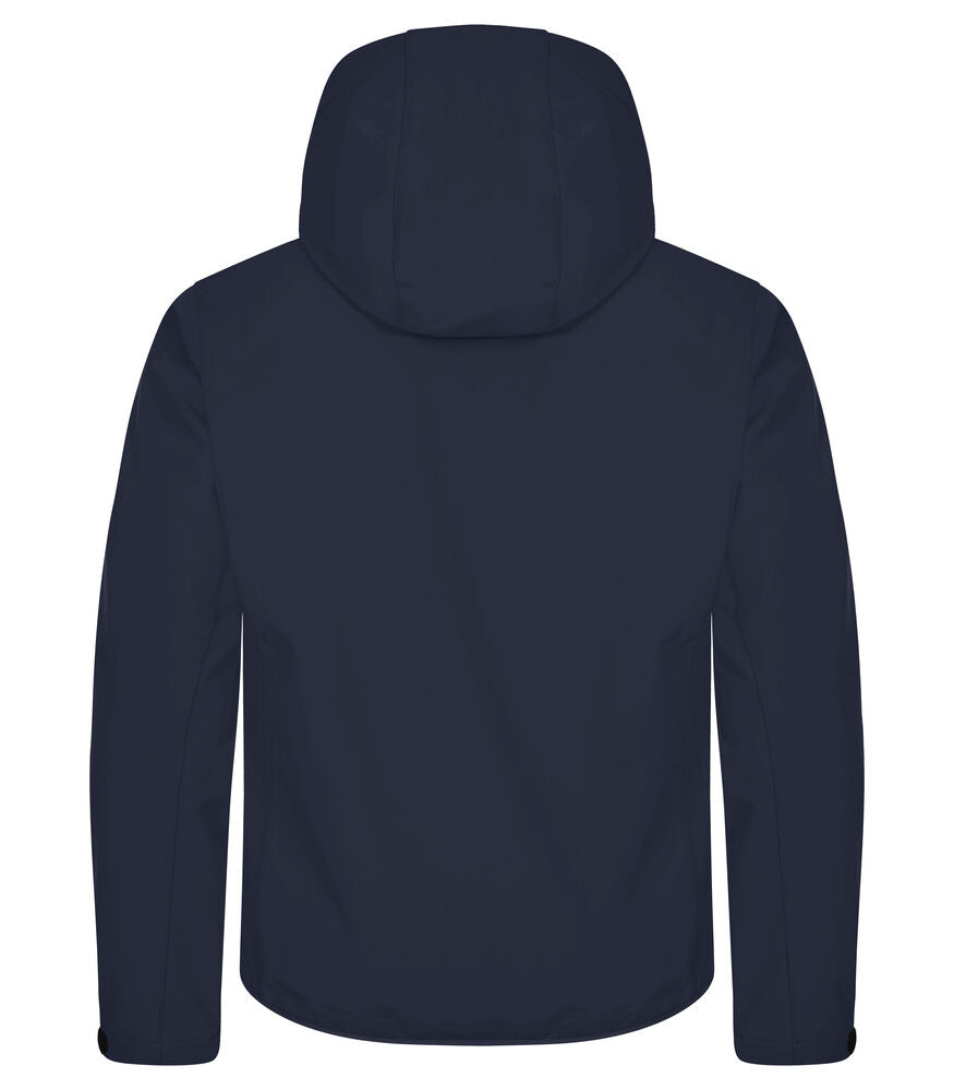 Clique Classic Softshell Hoody Jacket Heren dark navy achterkant