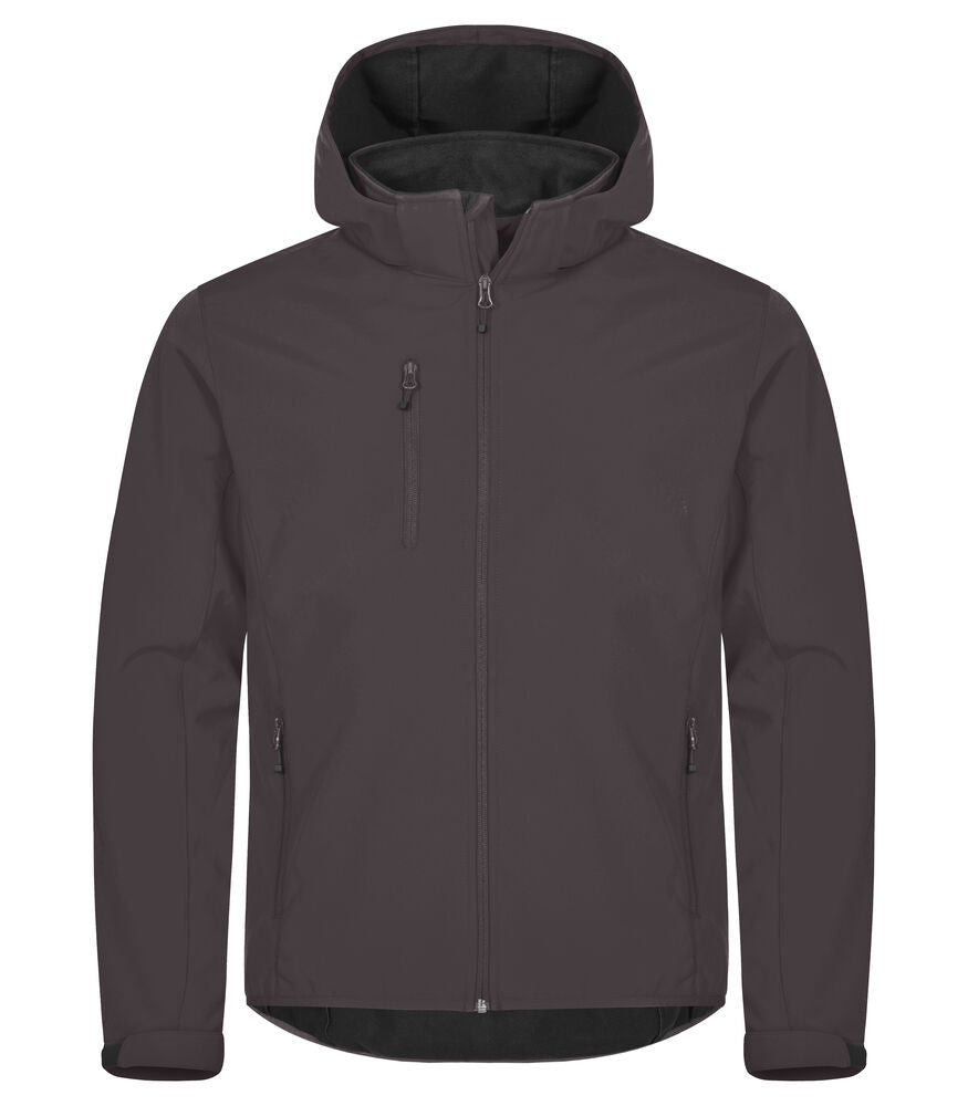 Clique Classic Softshell Hoody Jacket Heren donkergrijs