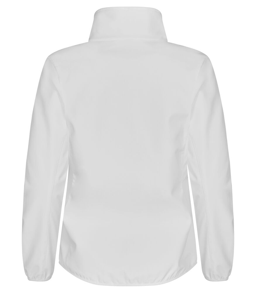 Clique Classic Softshell Jacket Dames wit achterkant