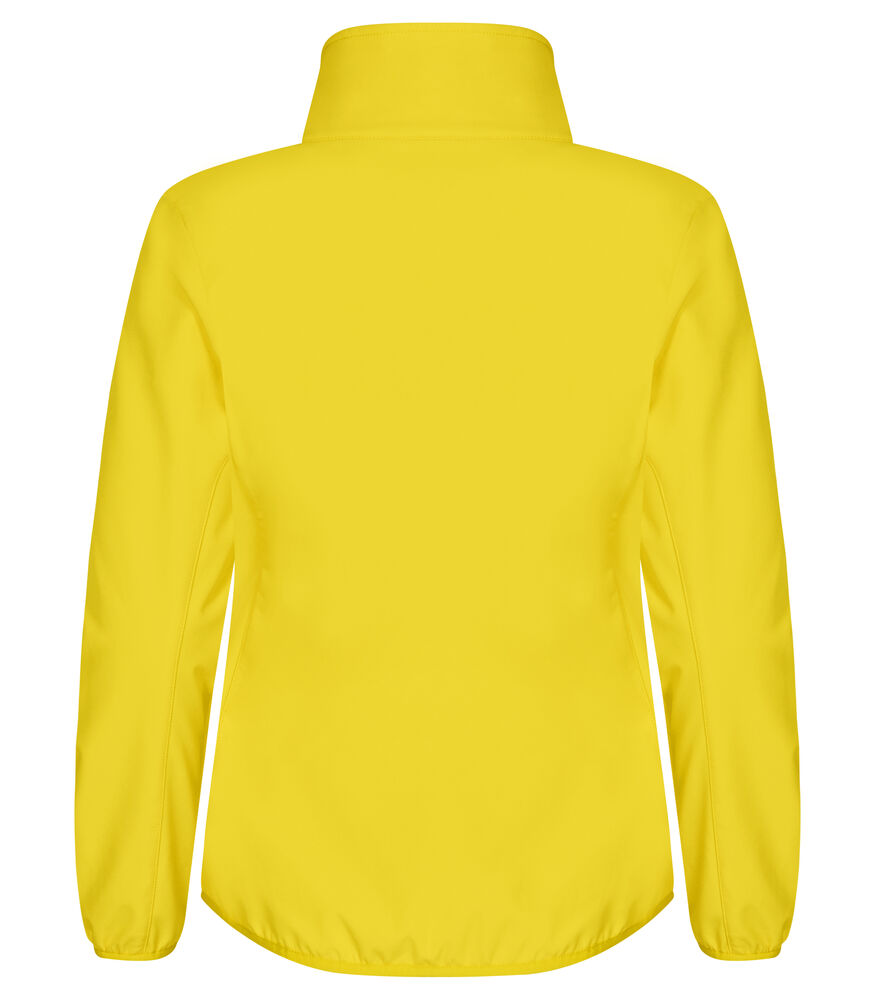 Clique Classic Softshell Jacket Dames lemon achterkant