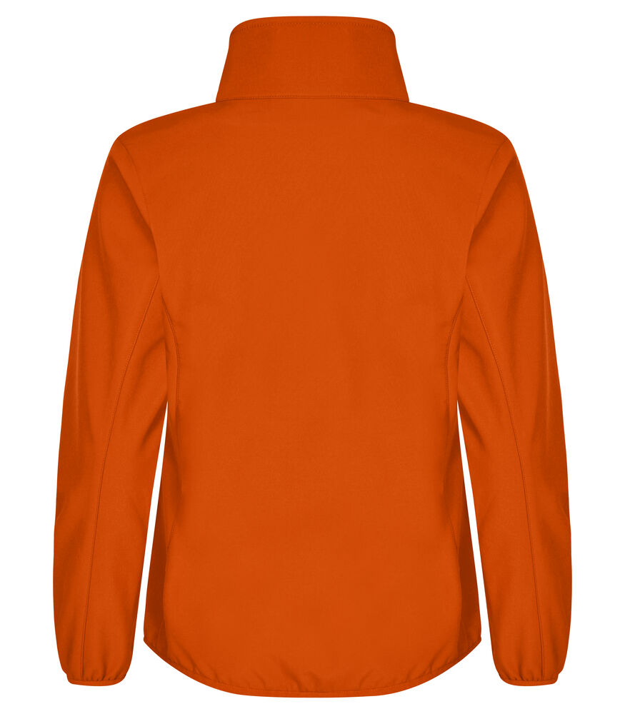 Clique Classic Softshell Jacket Dames diep oranje achterkant