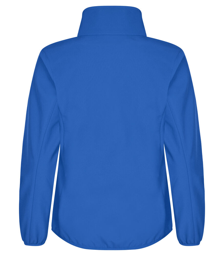 Clique Classic Softshell Jacket Dames kobalt achterkant