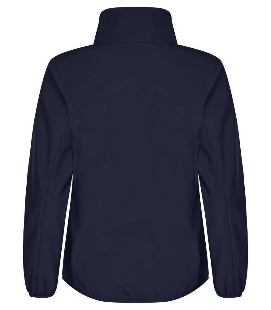 Clique Classic Softshell Jacket Dames dark navy achterkant