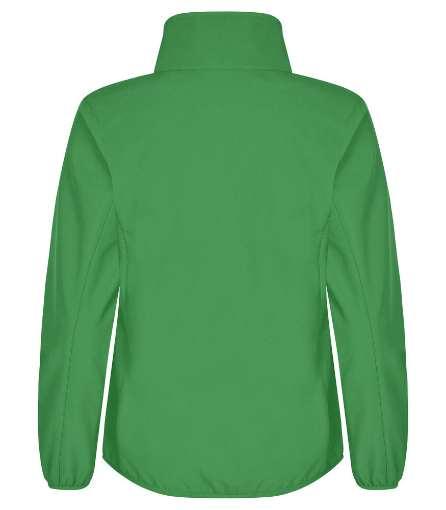 Clique Classic Softshell Jacket Dames appelgroen achterkant