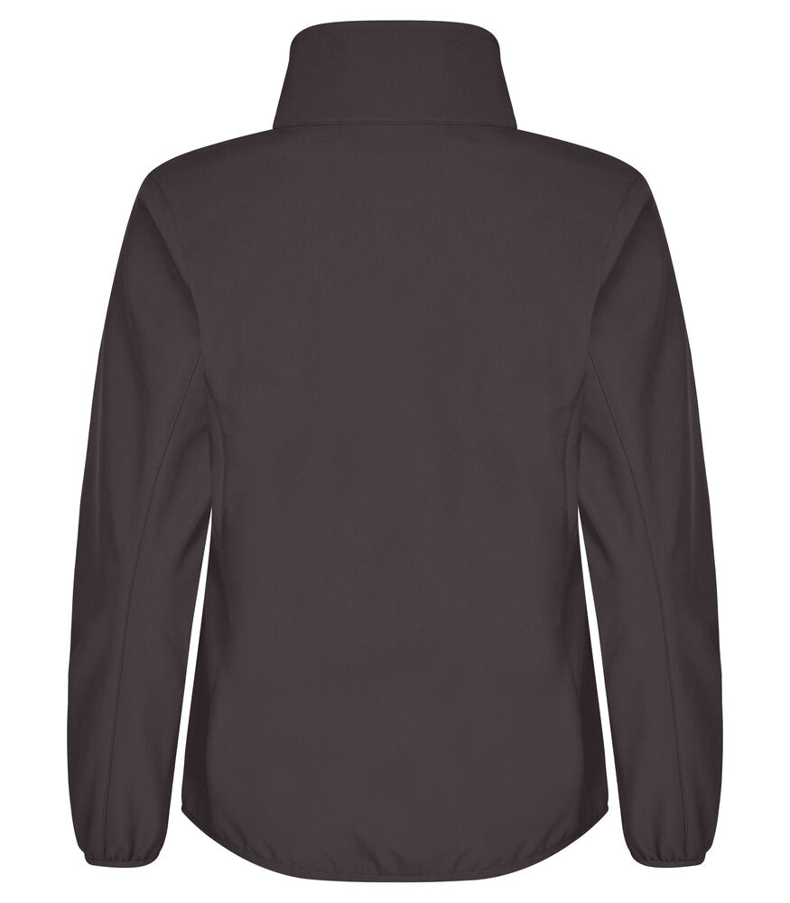 Clique Classic Softshell Jacket Dames donkergrijs achterkant
