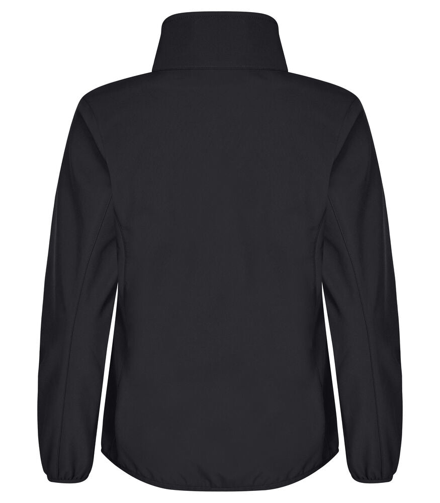 Clique Classic Softshell Jacket Dames zwart achterkant
