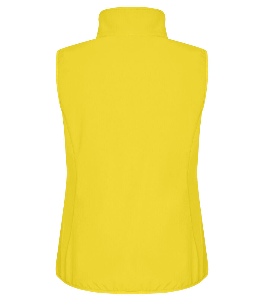 Clique Classic Softshell Vest Dames lemon achterkant
