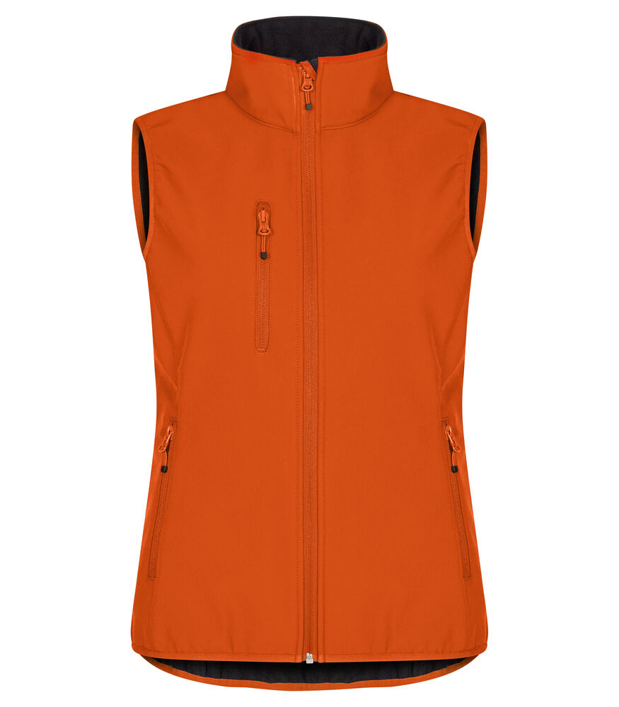 Clique Classic Softshell Vest Dames diep oranje