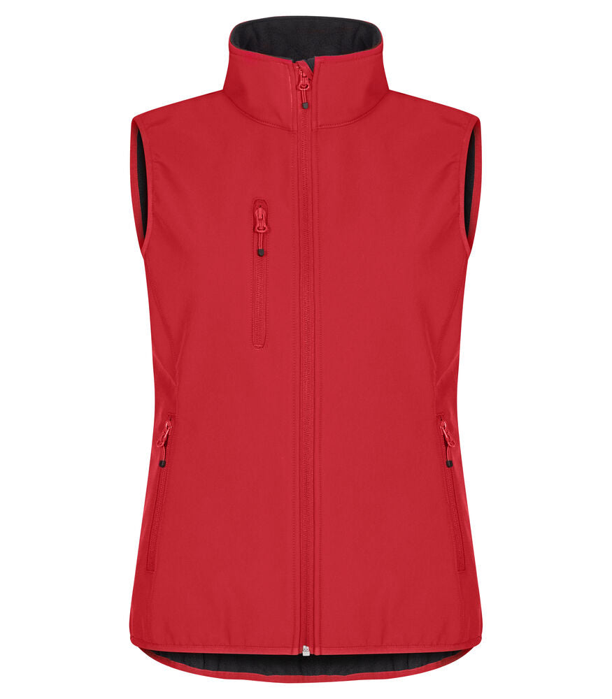 Clique Classic Softshell Vest Dames rood