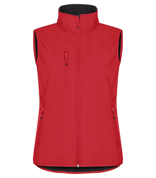 Clique Classic Softshell Vest Dames rood