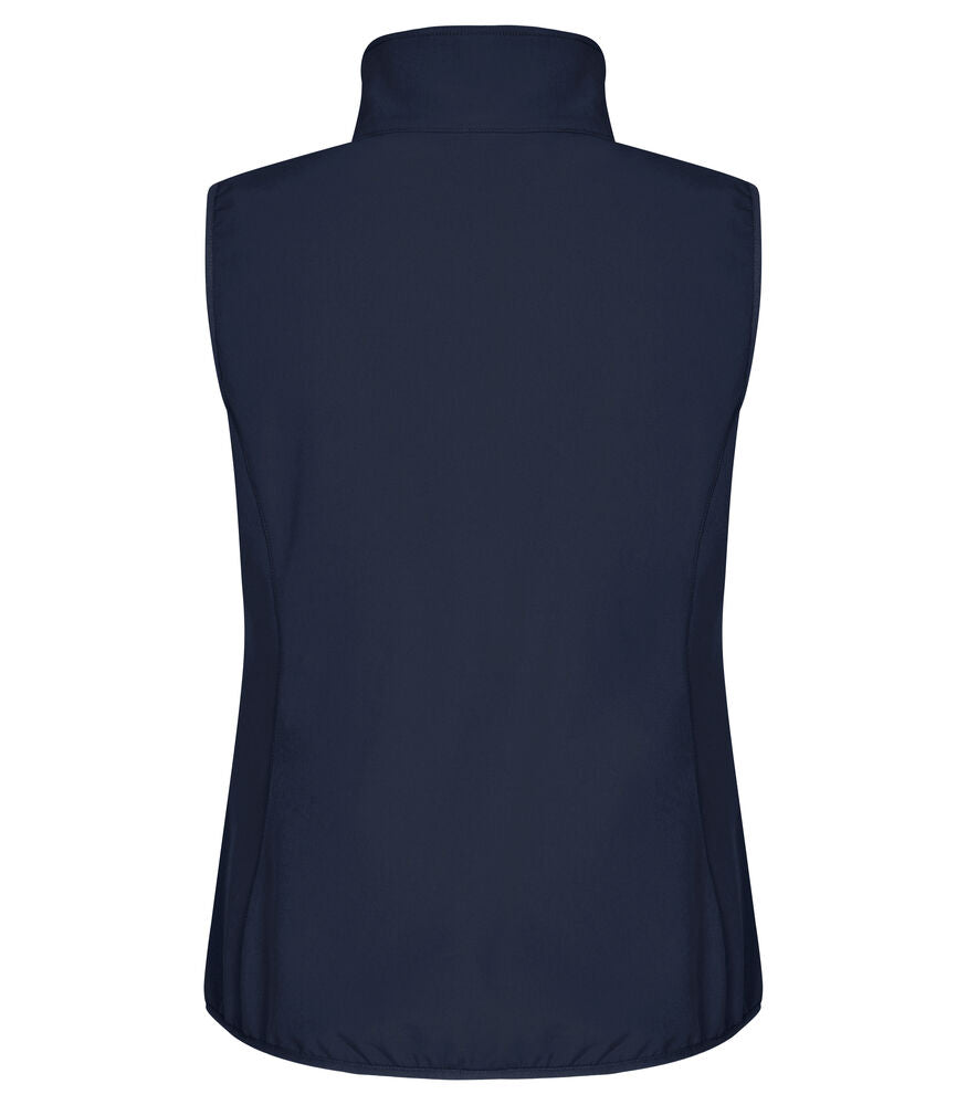 Clique Classic Softshell Vest Dames dark navy achterkant