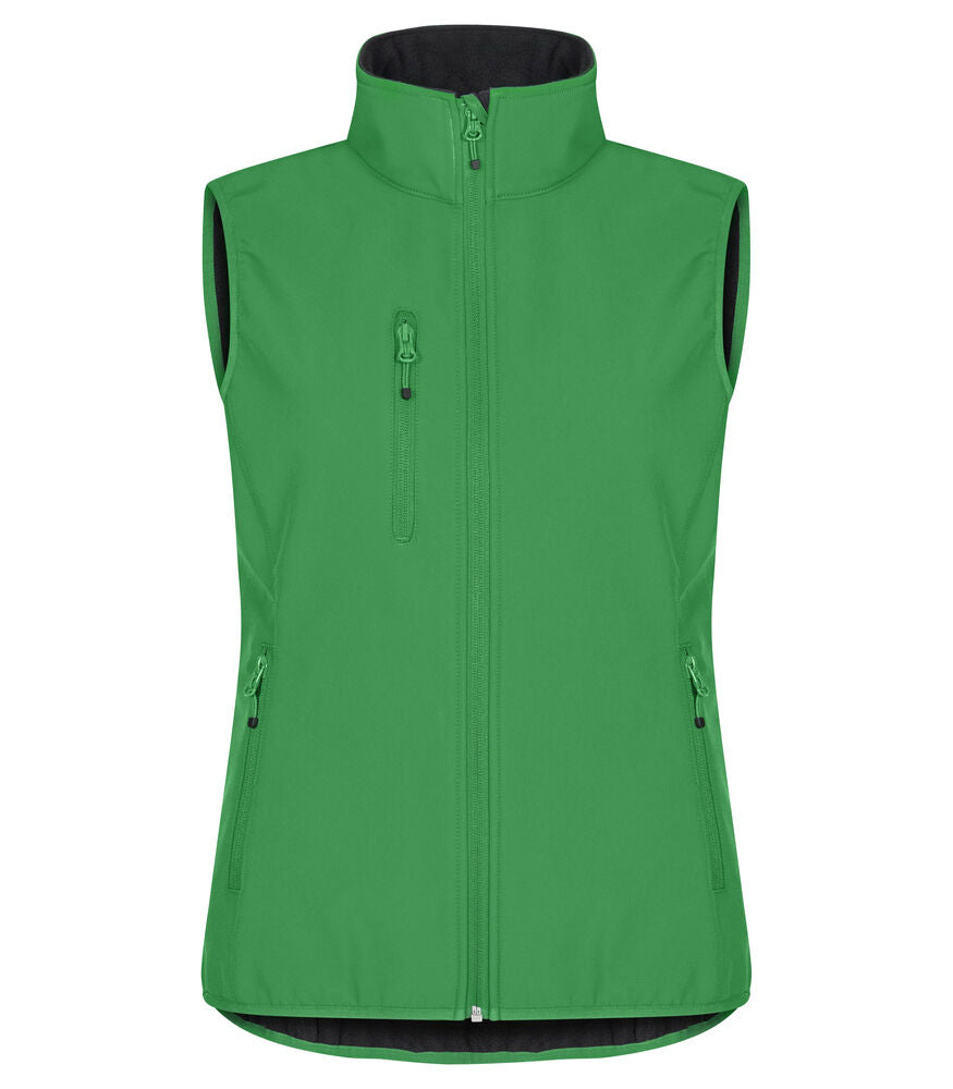 Clique Classic Softshell Vest Dames appelgroen