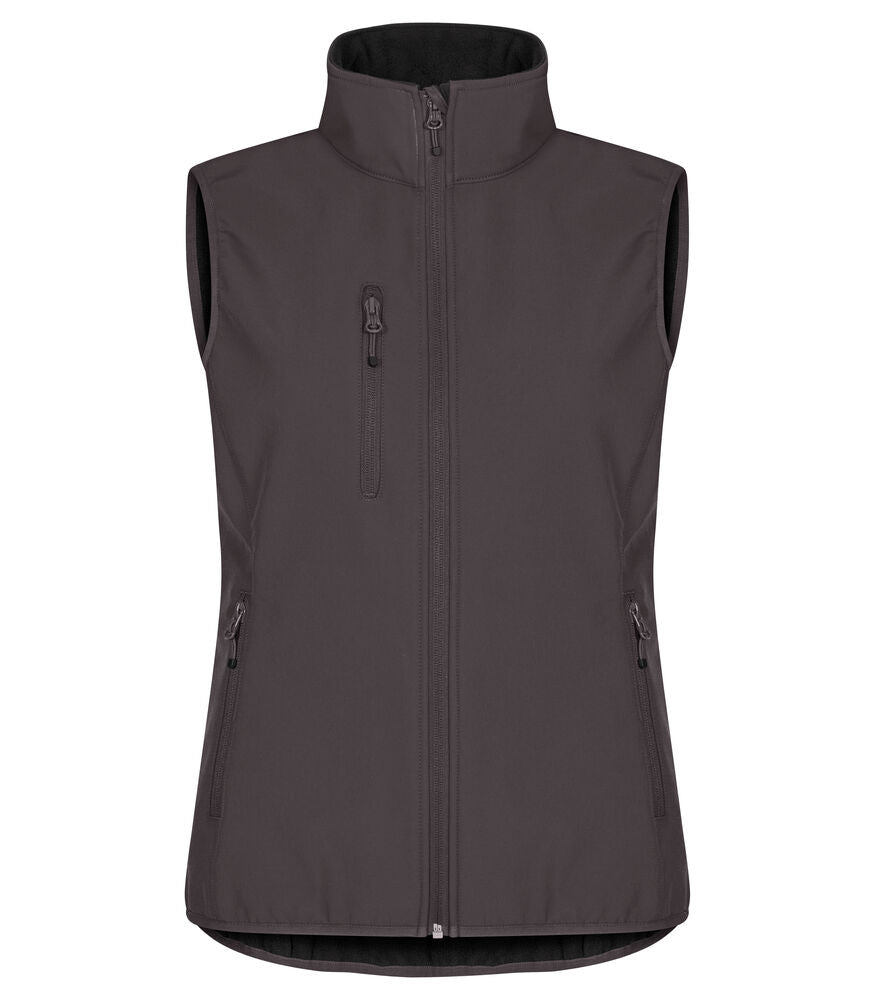 Clique Classic Softshell Vest Dames donkergrijs