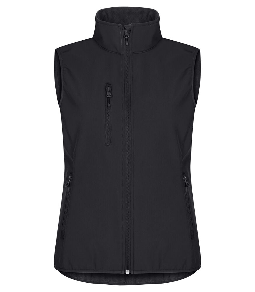 Clique Classic Softshell Vest Dames zwart