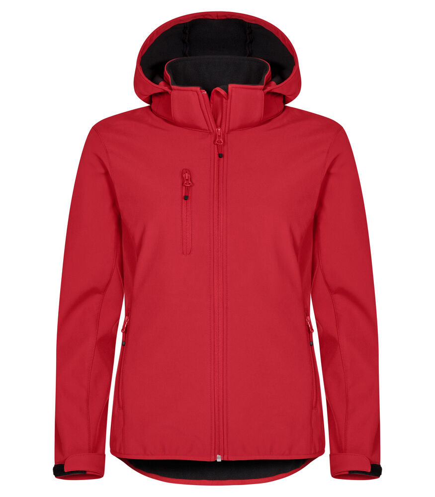 Clique Classic Softshell Hoody Jacket Dames rood