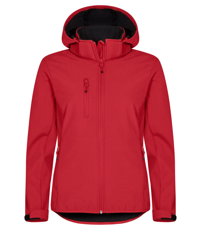 Clique Classic Softshell Hoody Jacket Dames rood
