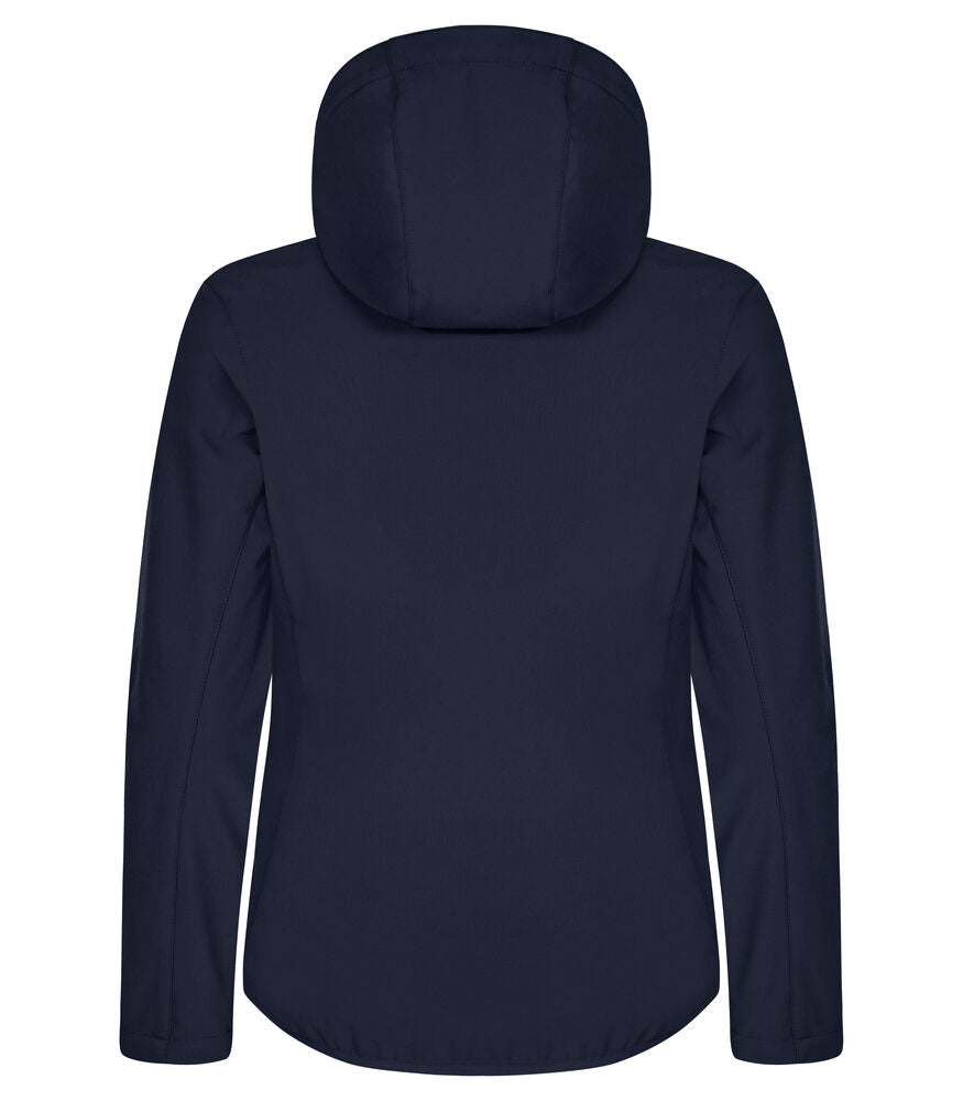 Clique Classic Softshell Hoody Jacket Dames dark navy achterkant