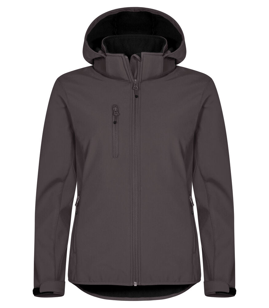 Clique Classic Softshell Hoody Jacket Dames donkergrijs