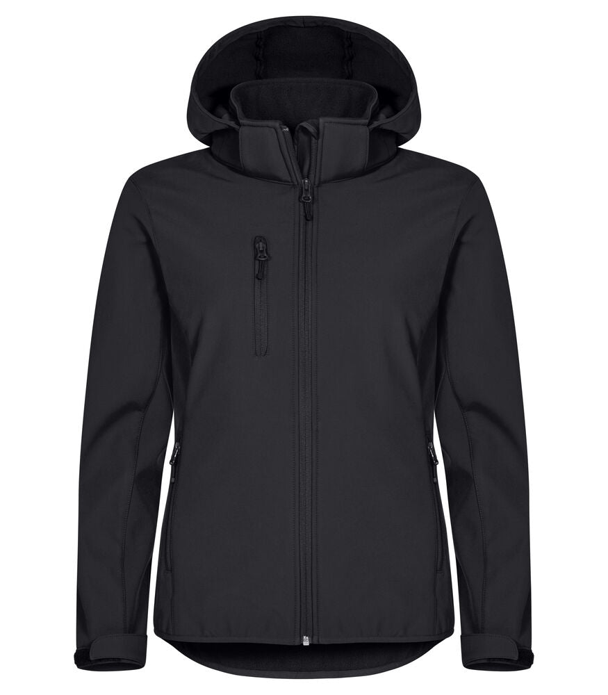 Clique Classic Softshell Hoody Jacket Dames zwart