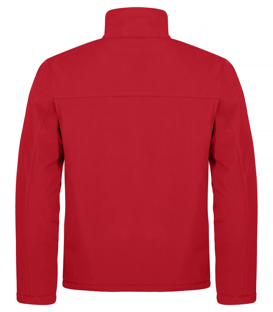 Clique Padded Softshell Jacket Heren rood achterkant