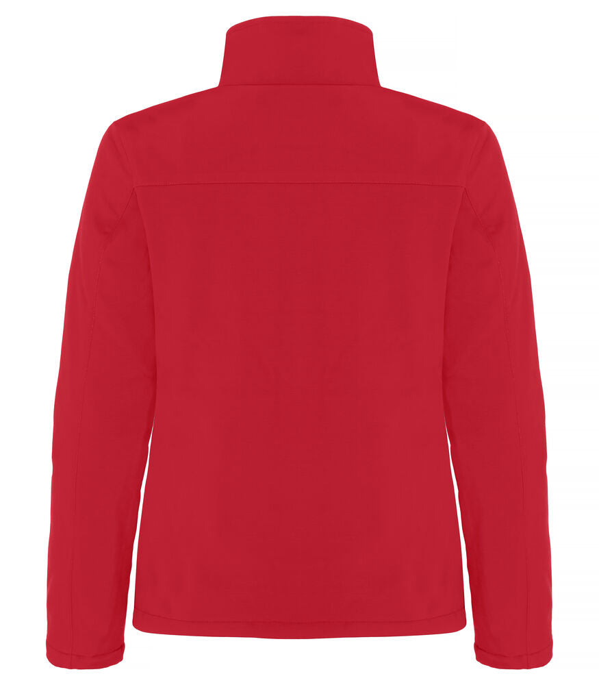 Clique Padded Softshell Jacket Dames rood achterkant