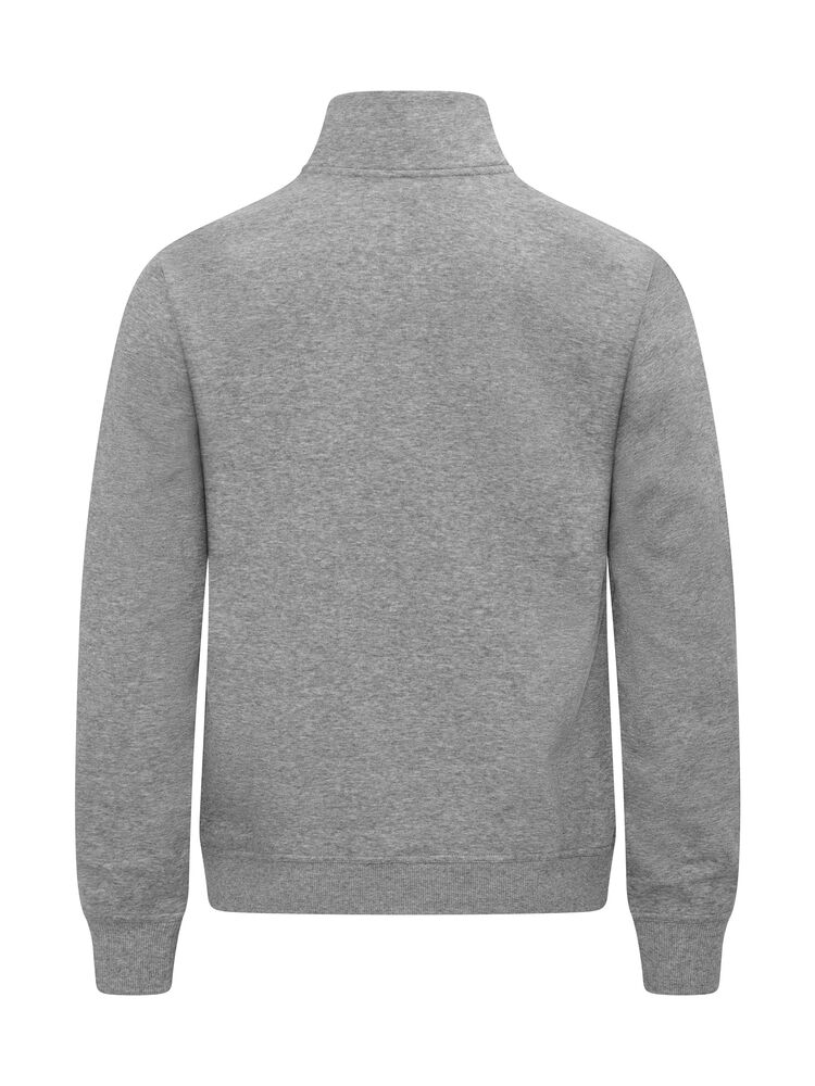 Clique Miami Half Zip Heren grijsmelange achterkant