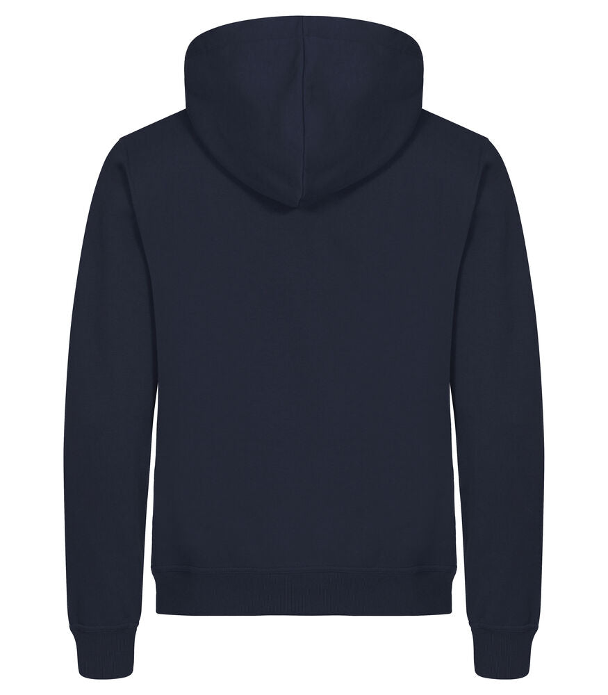Clique Miami Hoody FZ dark navy achterkant