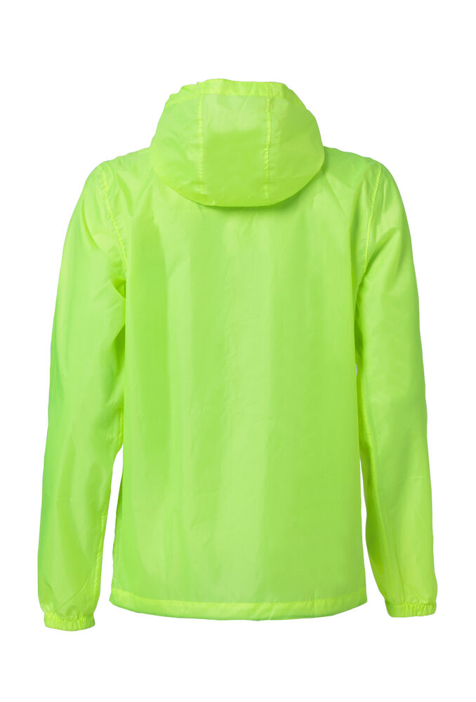 Clique Basic Rain Jacket signaalgeel achterkant