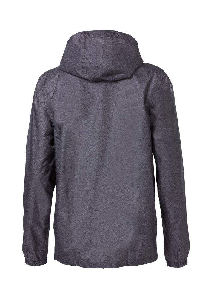Clique Basic Rain Jacket antraciet melange achterkant
