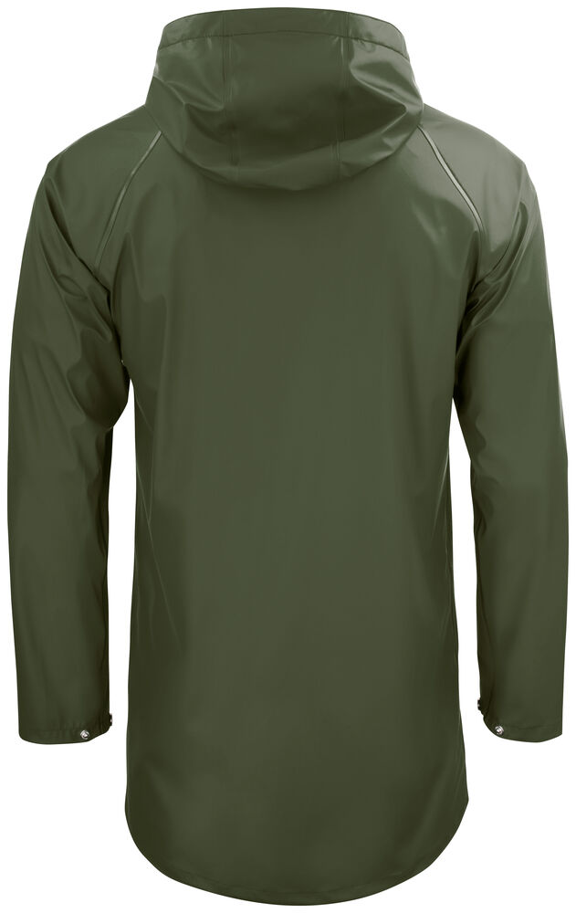 Clique Classic Rain Jacket jagersgroen achterkant