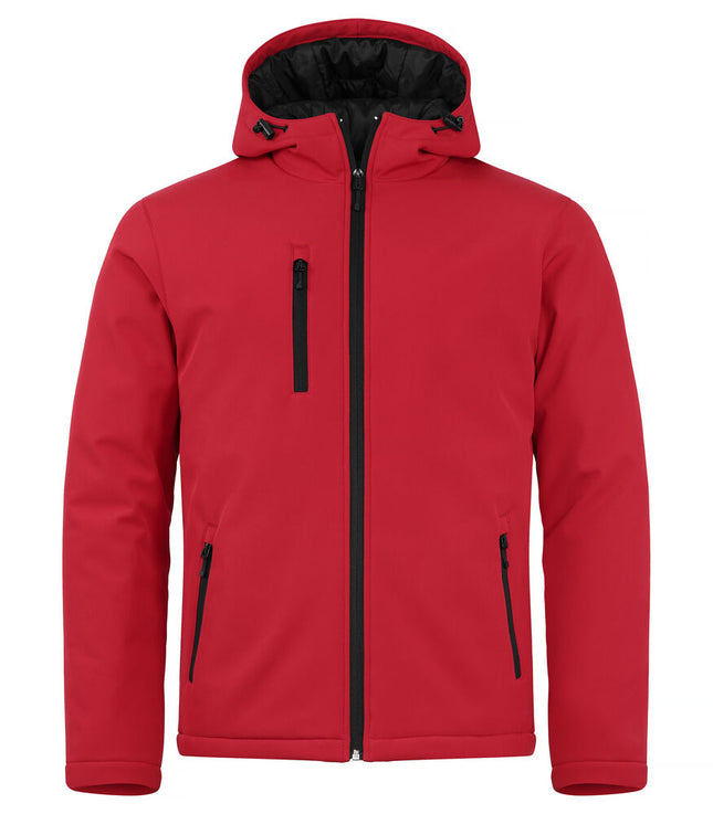 Clique Padded Hoody Softshell Jacket Heren rood