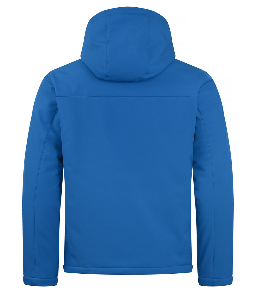 Clique Padded Hoody Softshell Jacket Heren kobalt achterkant
