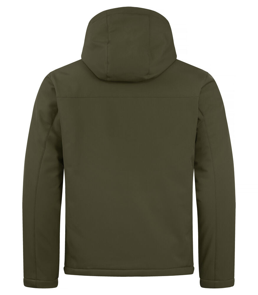 Clique Padded Hoody Softshell Jacket Heren mistgroen achterkant
