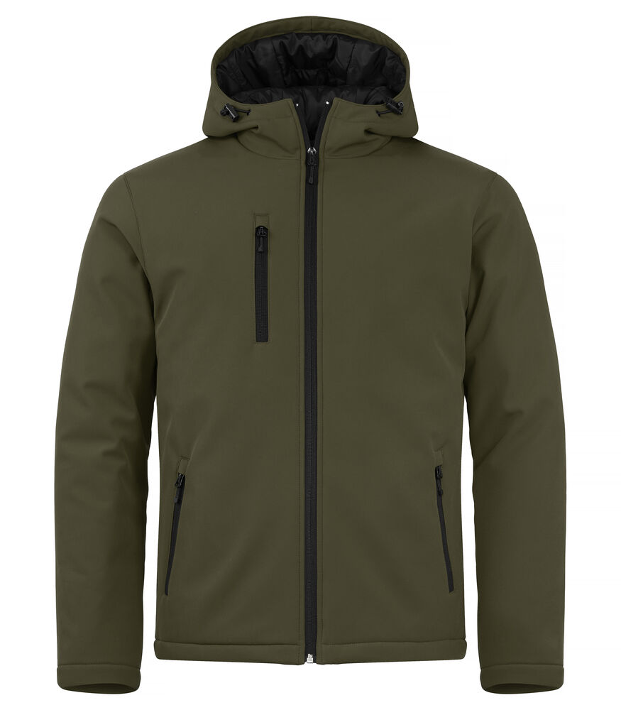 Clique Padded Hoody Softshell Jacket Heren mistgroen