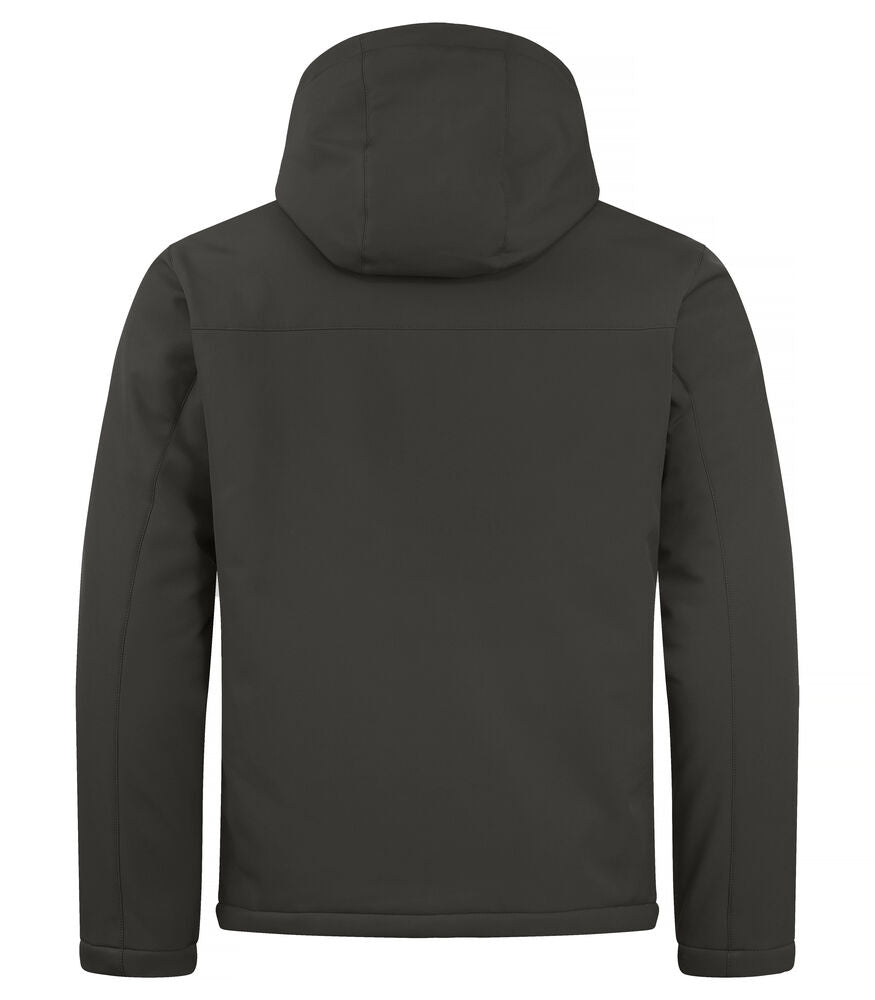 Clique Padded Hoody Softshell Jacket Heren donkergrijs achterkant
