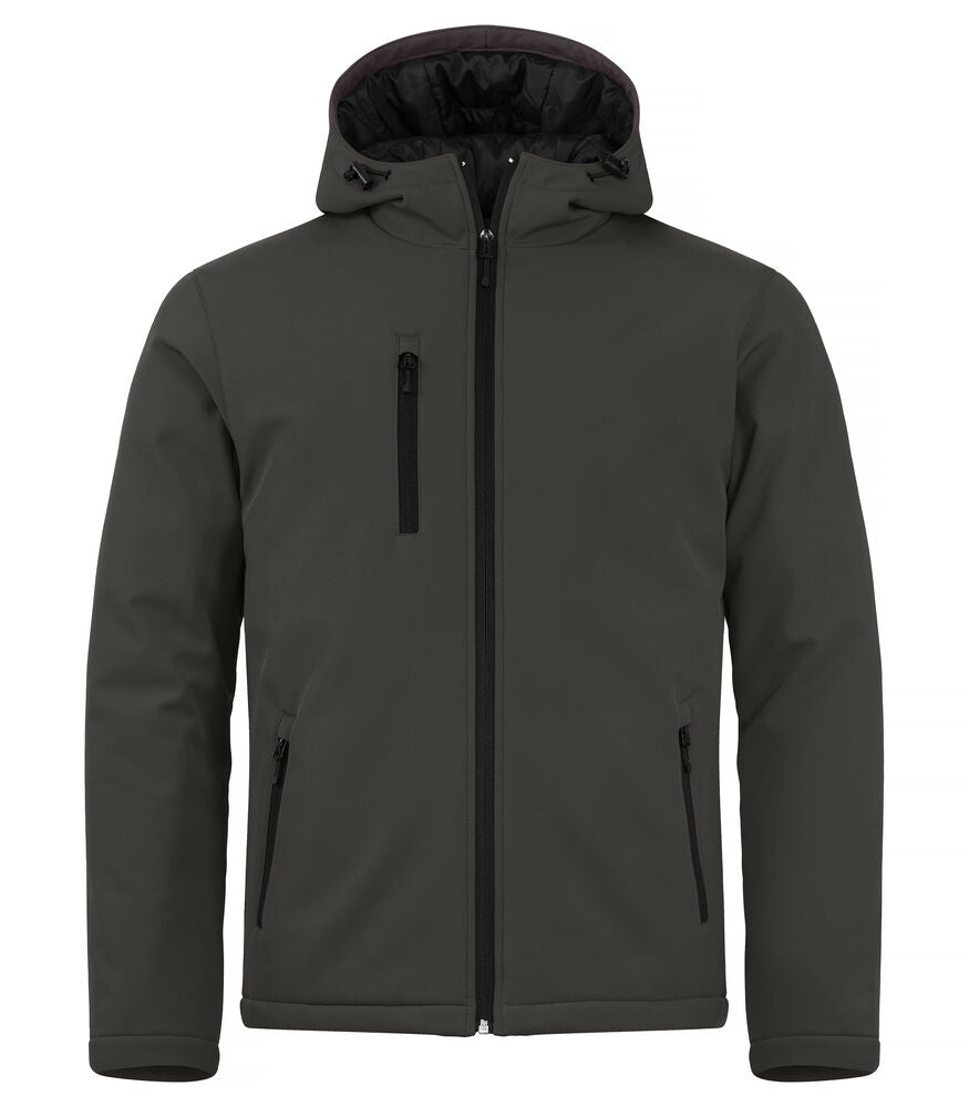 Clique Padded Hoody Softshell Jacket Heren donkergrijs