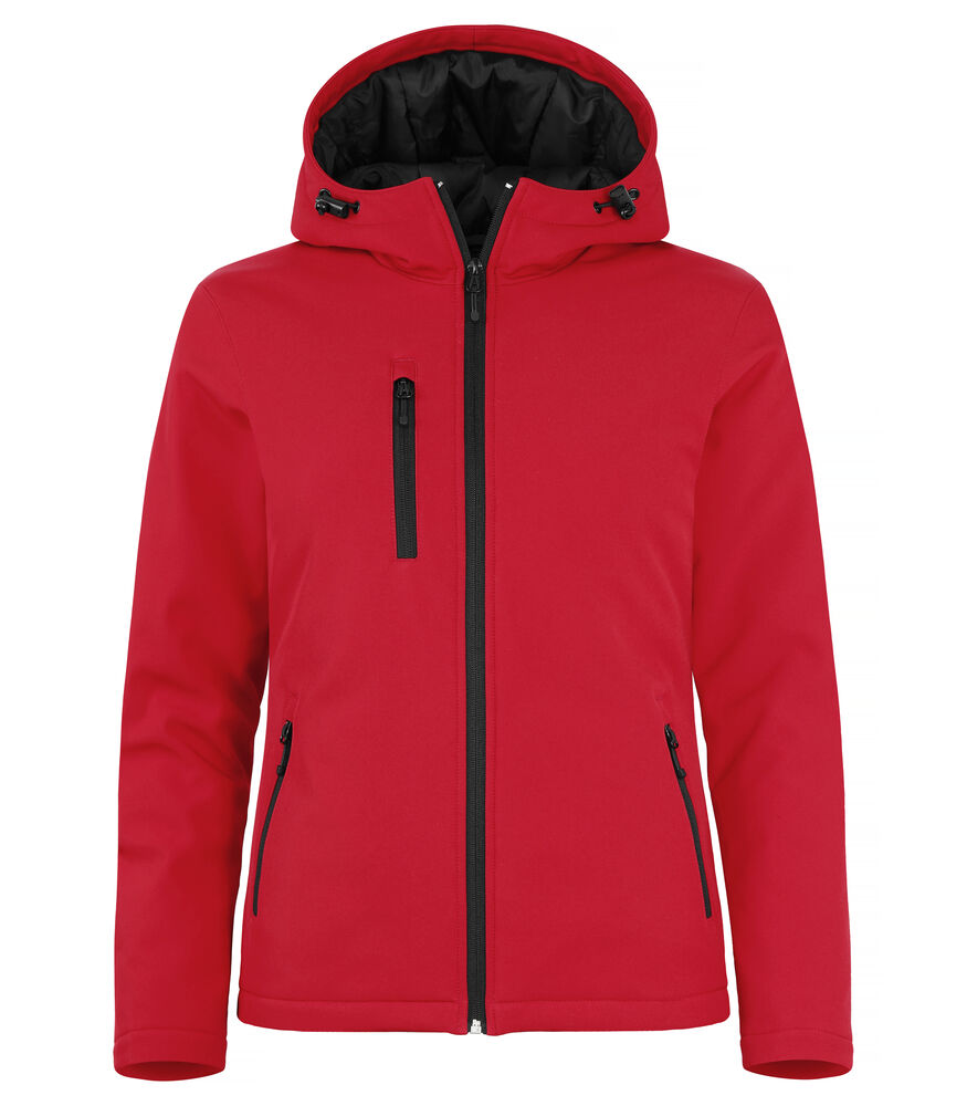 Clique Padded Hoody Softshell Jacket Dames rood