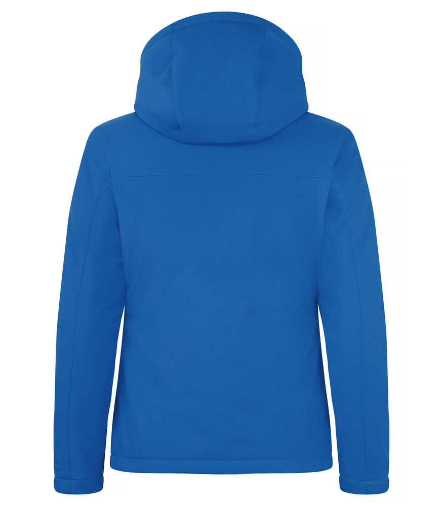 Clique Padded Hoody Softshell Jacket Dames kobalt achterkant