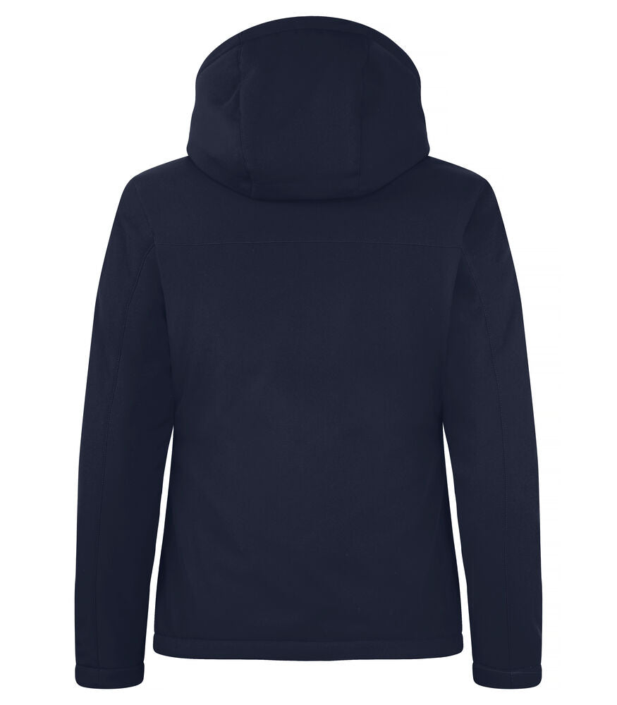 Clique Padded Hoody Softshell Jacket Dames dark navy achterkant